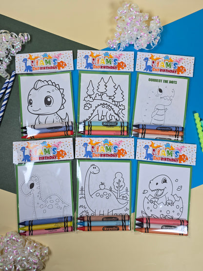 Dinosaurs Coloring books, Dinosaurs party favors