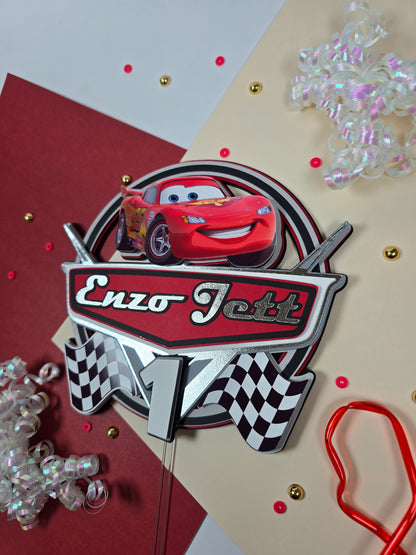 Cars Cake topper, Cars  birthday, Race cars party theme
