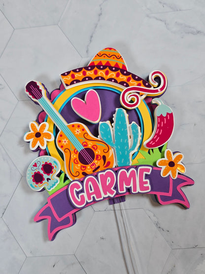 Mexican fiesta cake topper, Fiesta Cake topper,