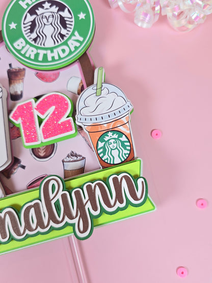 Coffee lover Cake topper, Coffee lover party theme