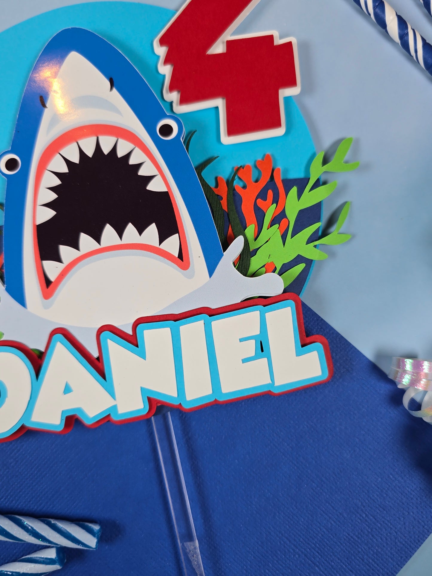Shark Cake topper, Shark cake decor, Sharks birthday party