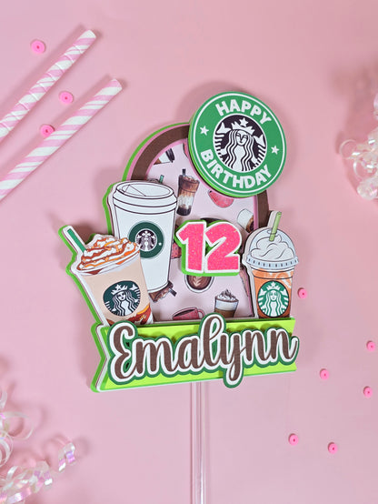 Coffee lover Cake topper, Coffee lover party theme