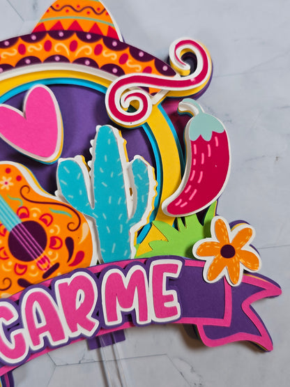 Mexican fiesta cake topper, Fiesta Cake topper,