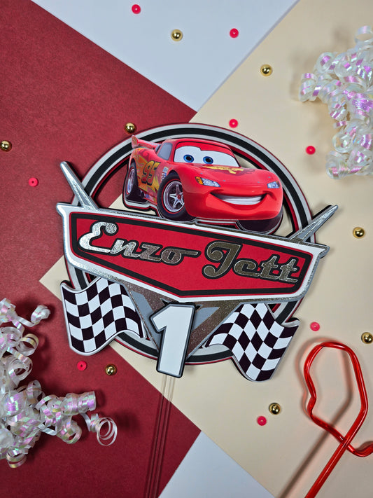 Cars Cake topper, Cars  birthday, Race cars party theme
