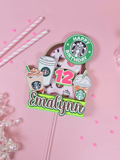 Coffee lover Cake topper, Coffee lover party theme