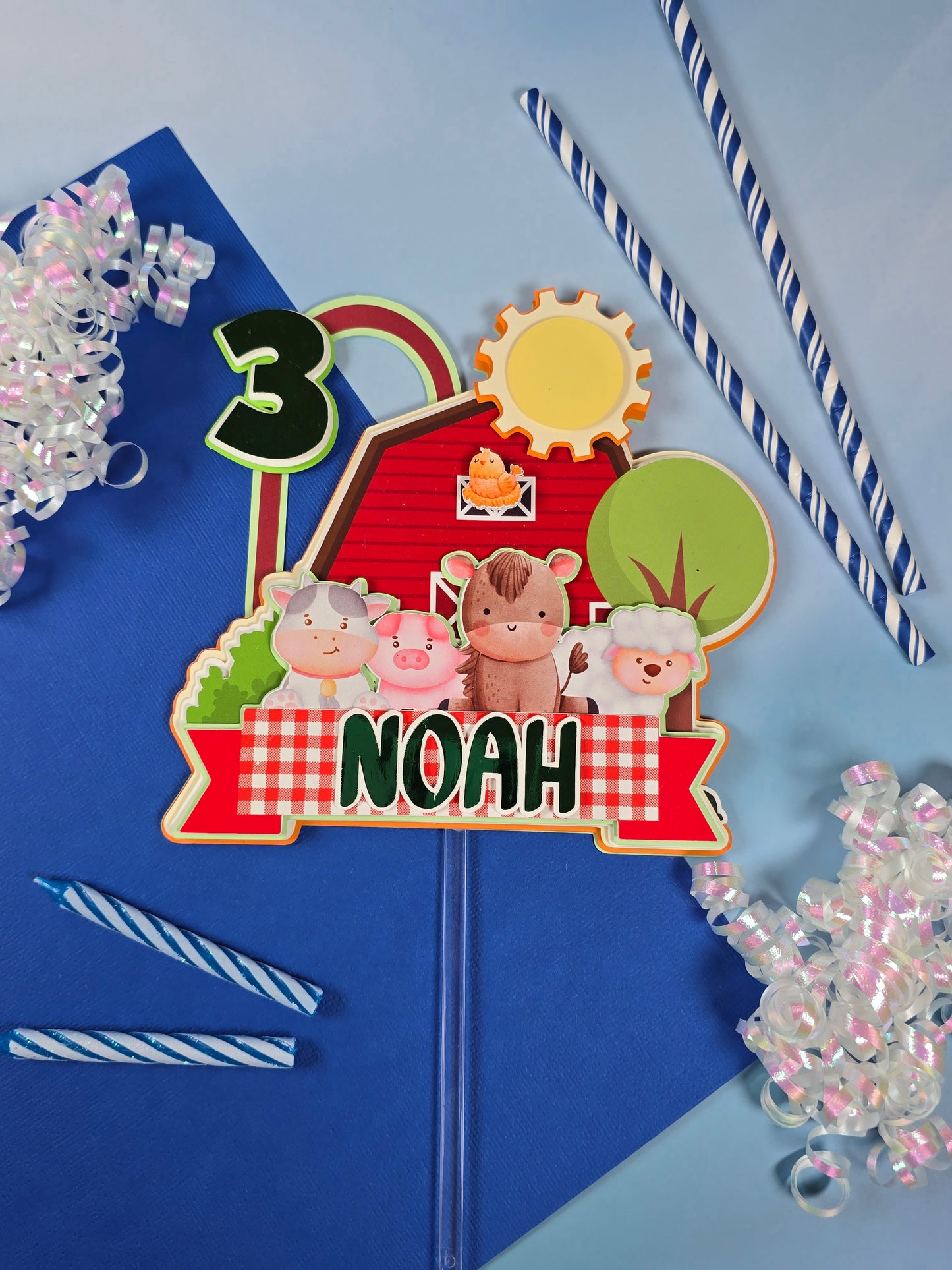 Farm Animals Cake topper, Farm animals birthday decoration, Farm Animals party