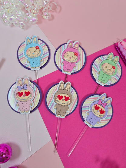 Labubu Cupcake Topper, Labubu cupcake decor, Labububirthday