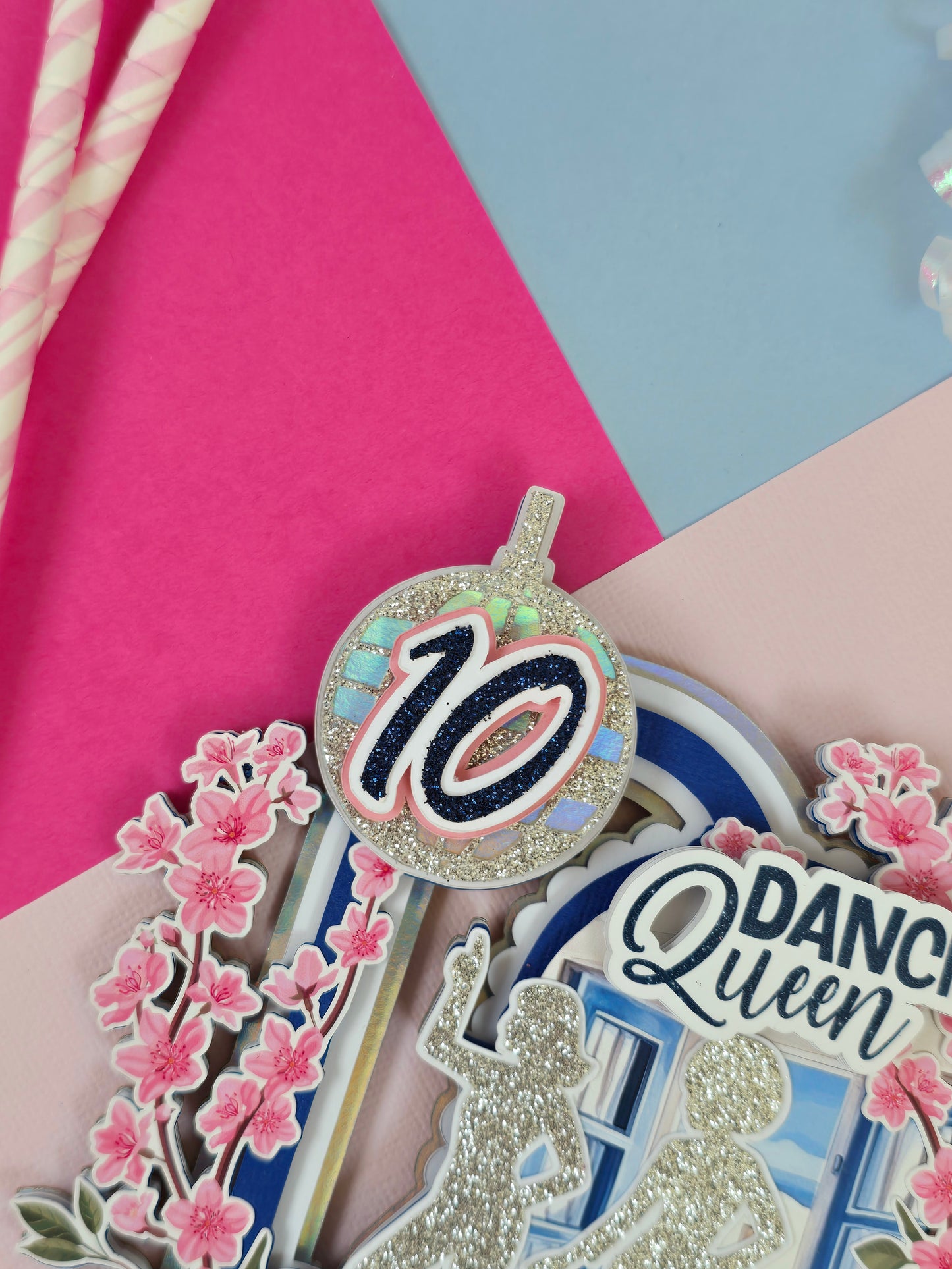 Mamma mia inspiredcake topper, Dancing queen Cake topper, Greek cake topper