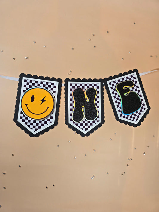 One Happy Dude high chair banner, One cool dude banner, One happy dude banner