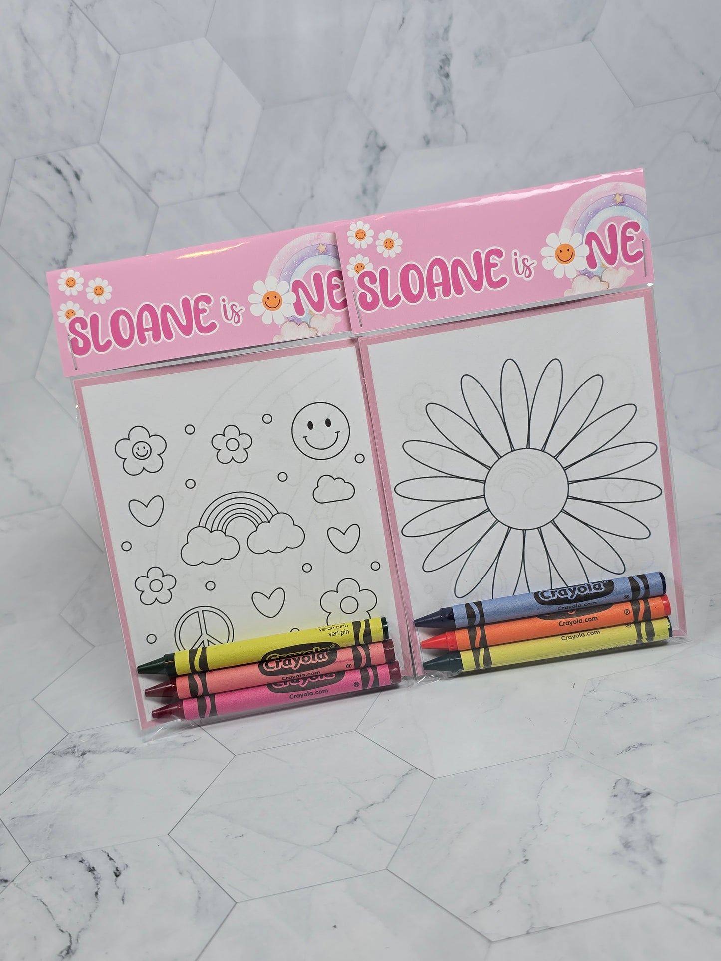 Daisy coloring books, Groovy Flowers Girly Pink coloring pages