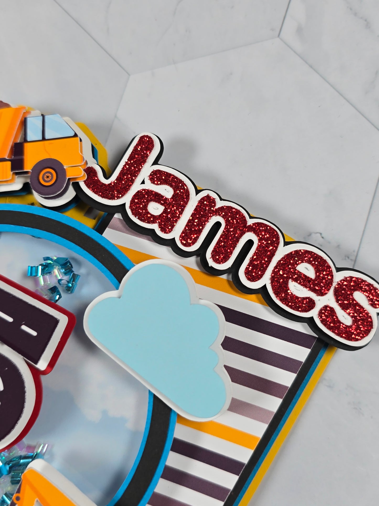 Construction cake topper, Excavator theme party, Construction birthday party